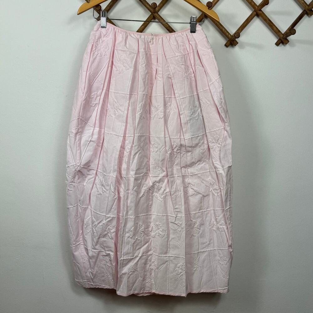 New Cecilie Bahnsen Dalita Midi Skirt in Light Pink Women's Size 2 - Picture 4 of 10